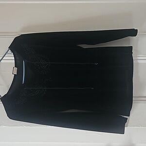 Women's Long Sleeve Velvet Blouse